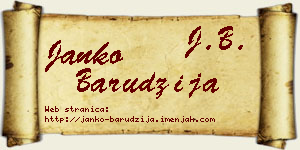 Janko Barudžija vizit kartica